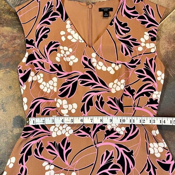 Ann Taylor Women’s Petite 0 Sheath Floral Midi Dress - Picture 4 of 7
